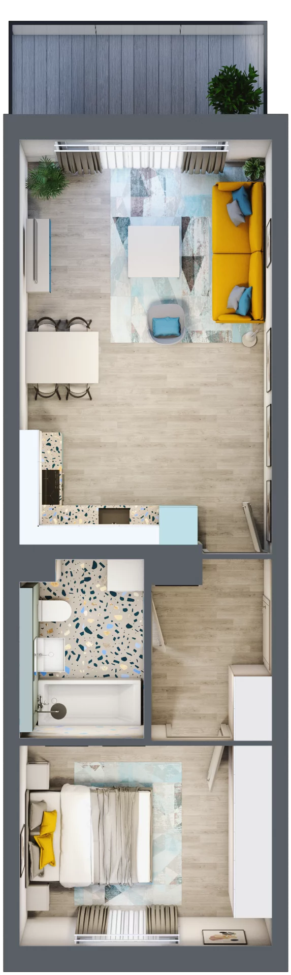 2 pokoje, mieszkanie 47,32 m², parter, oferta nr bud-1-M-25, Osiedle Łęczycka - etap III, Elbląg, Dębica, ul. Łęczycka