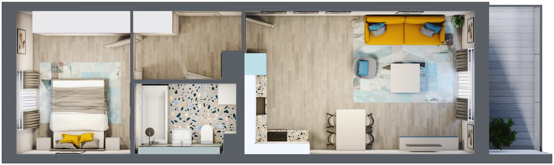 2 pokoje, mieszkanie 47,32 m², parter, oferta nr bud-1-M-28, Osiedle Łęczycka - etap III, Elbląg, Dębica, ul. Łęczycka