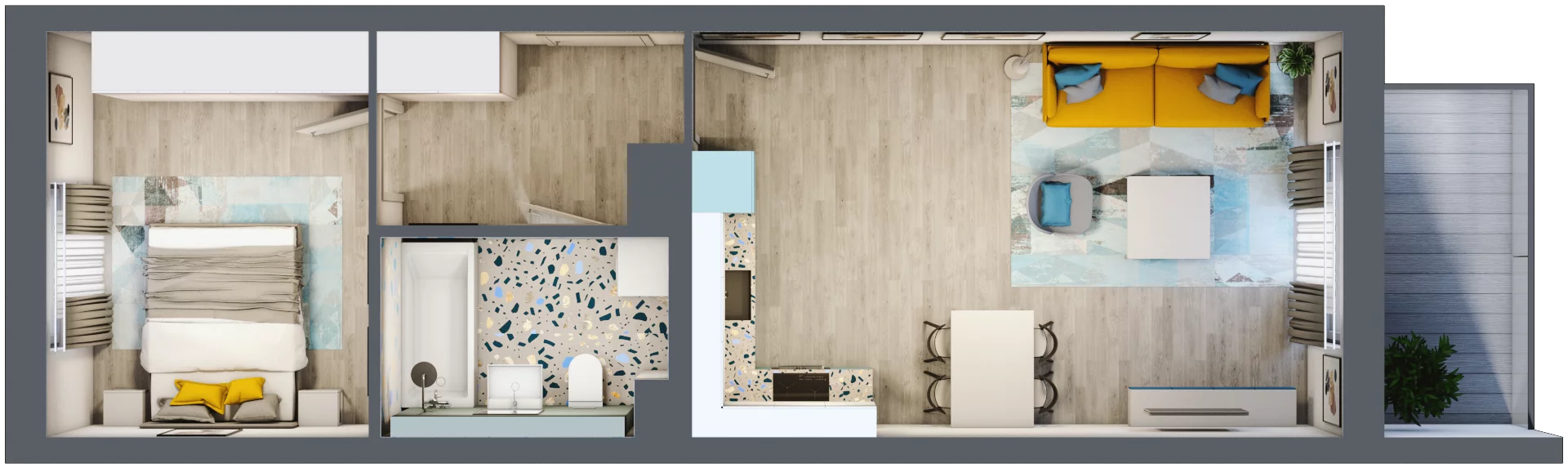 2 pokoje, mieszkanie 47,32 m², parter, oferta nr bud-2-M-13, Osiedle Łęczycka - etap III, Elbląg, Dębica, ul. Łęczycka