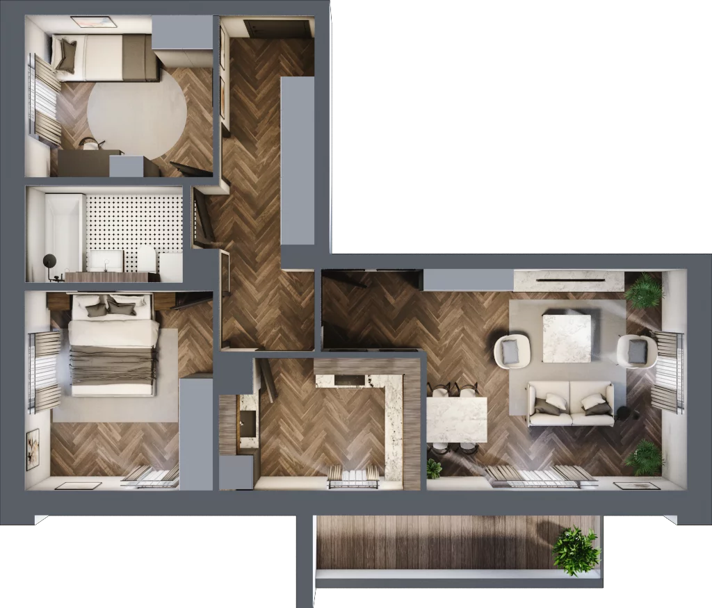 3 pokoje, mieszkanie 65,40 m², piętro 1, oferta nr 1-20, Sokola, Olsztyn, Gutkowo, ul. Sokola