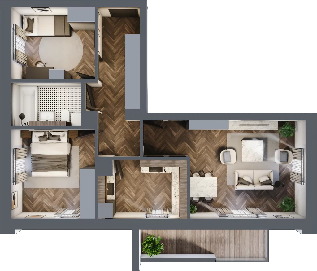 3 pokoje, mieszkanie 65,40 m², piętro 2, oferta nr 1-24, Sokola, Olsztyn, Gutkowo, ul. Sokola