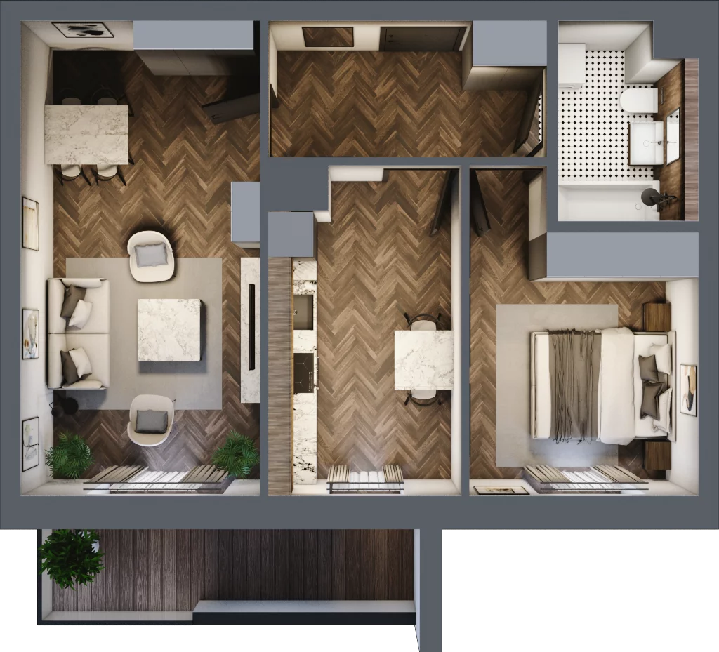 3 pokoje, mieszkanie 54,66 m², parter, oferta nr 1-15, Sokola, Olsztyn, Gutkowo, ul. Sokola