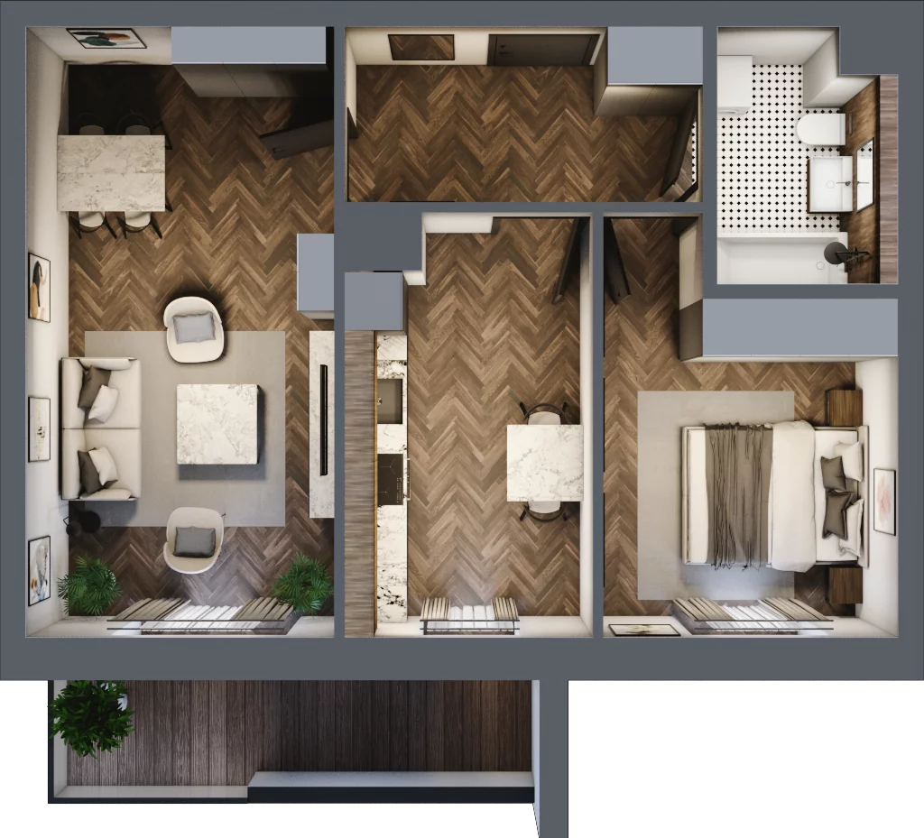3 pokoje, mieszkanie 54,08 m², piętro 2, oferta nr 1-23, Sokola, Olsztyn, Gutkowo, ul. Sokola