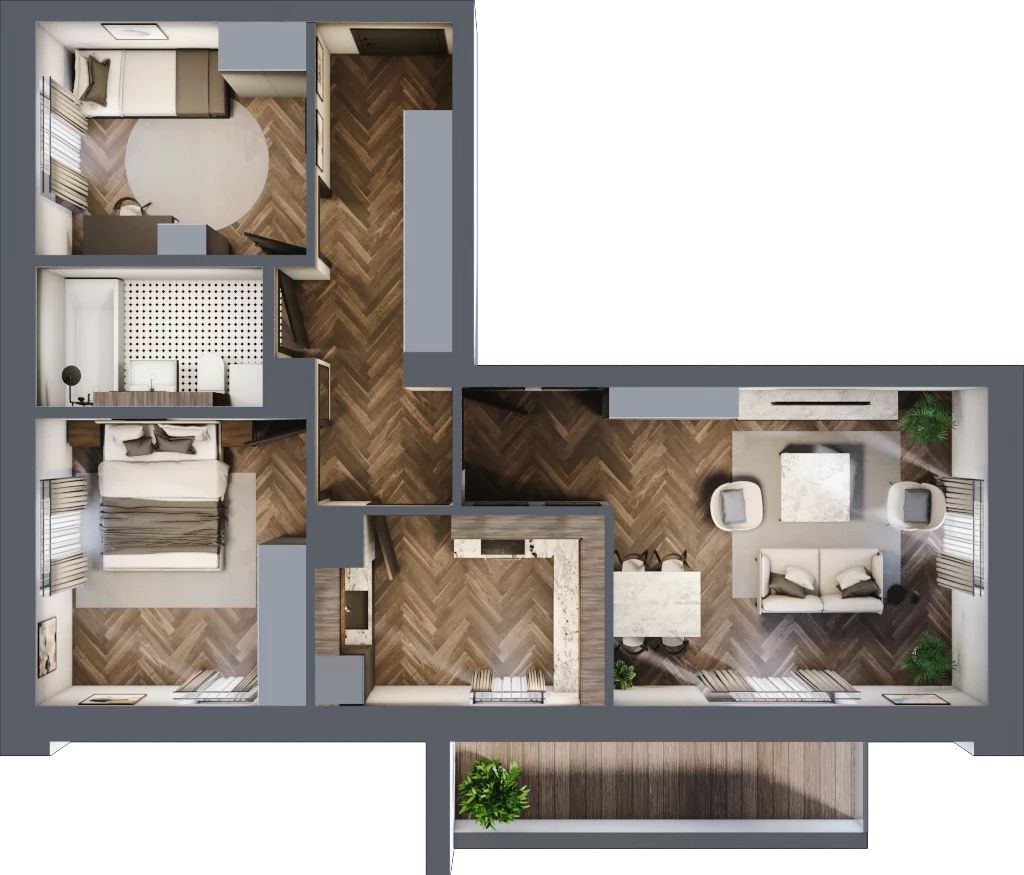3 pokoje, mieszkanie 65,40 m², parter, oferta nr 1-16, Sokola, Olsztyn, Gutkowo, ul. Sokola