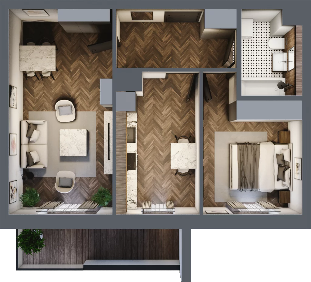 3 pokoje, mieszkanie 54,08 m², piętro 1, oferta nr 1-19, Sokola, Olsztyn, Gutkowo, ul. Sokola