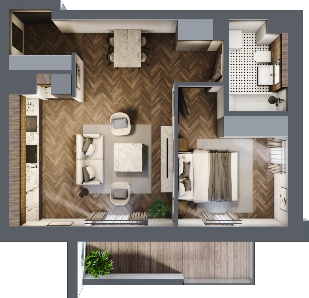 2 pokoje, mieszkanie 46,85 m², parter, oferta nr 2-2, Sokola, Olsztyn, Gutkowo, ul. Sokola