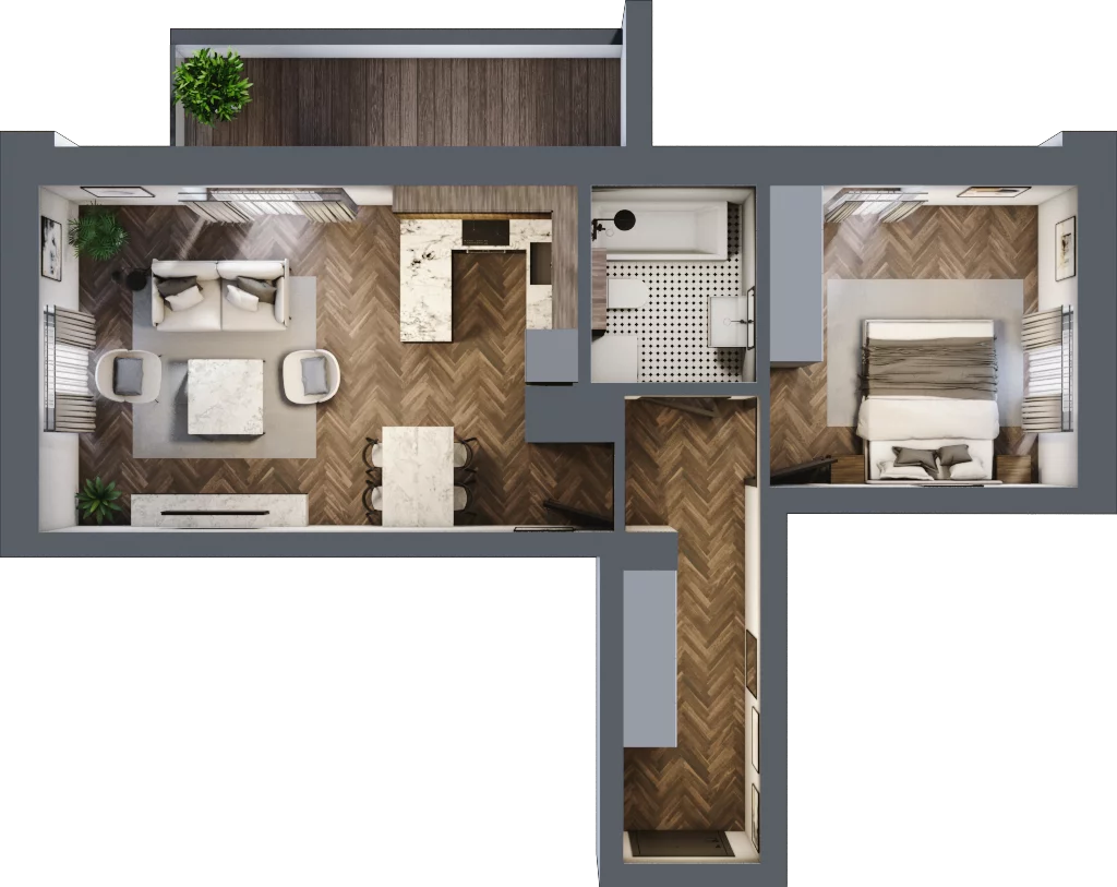 2 pokoje, mieszkanie 47,87 m², parter, oferta nr 2-19, Sokola, Olsztyn, Gutkowo, ul. Sokola