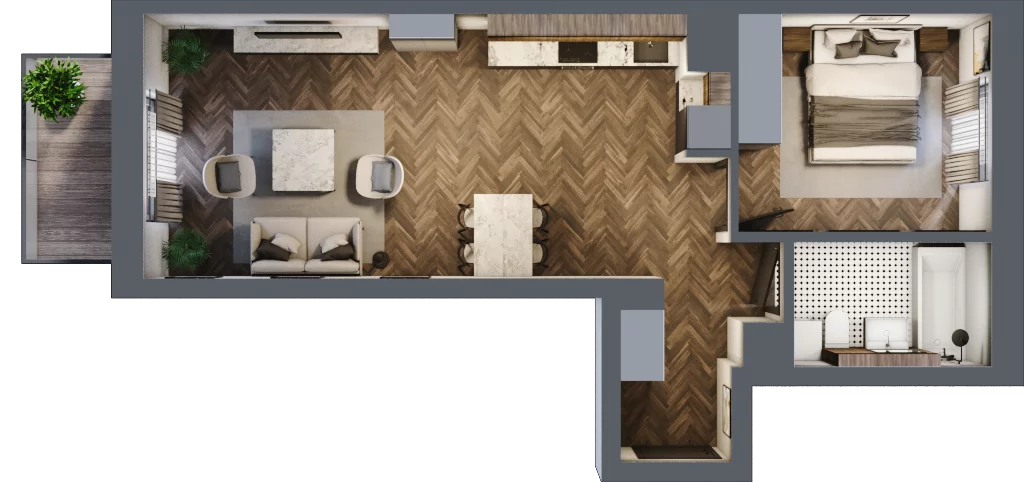 2 pokoje, mieszkanie 48,94 m², parter, oferta nr 2-5, Sokola, Olsztyn, Gutkowo, ul. Sokola