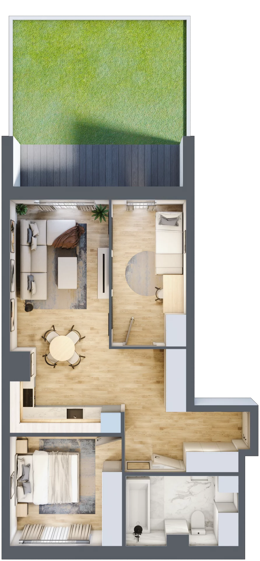 3 pokoje, mieszkanie 58,41 m², parter, oferta nr 32, Apartamenty Horizon II etap, Radom, Akademickie, ul. Kazimierza Pułaskiego / Akademicka