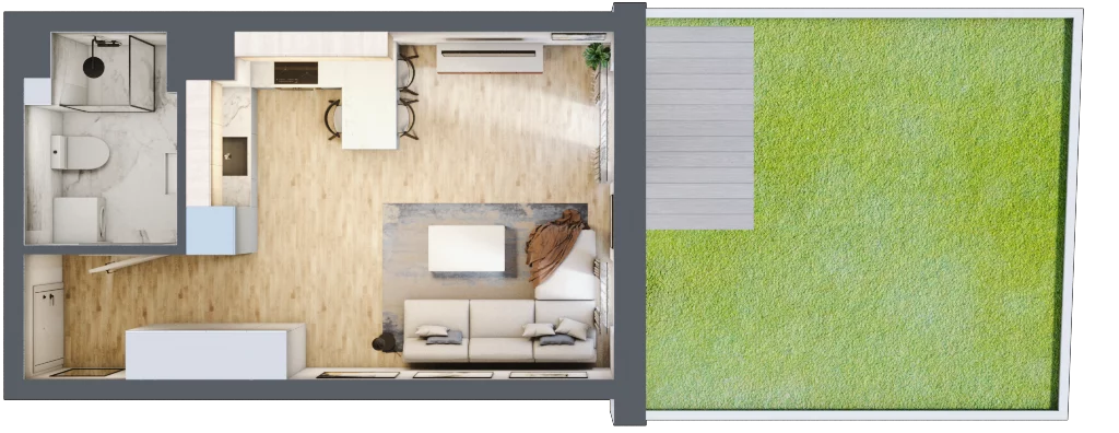 1 pokój, mieszkanie 29,85 m², parter, oferta nr 35, Apartamenty Horizon II etap, Radom, Akademickie, ul. Kazimierza Pułaskiego / Akademicka