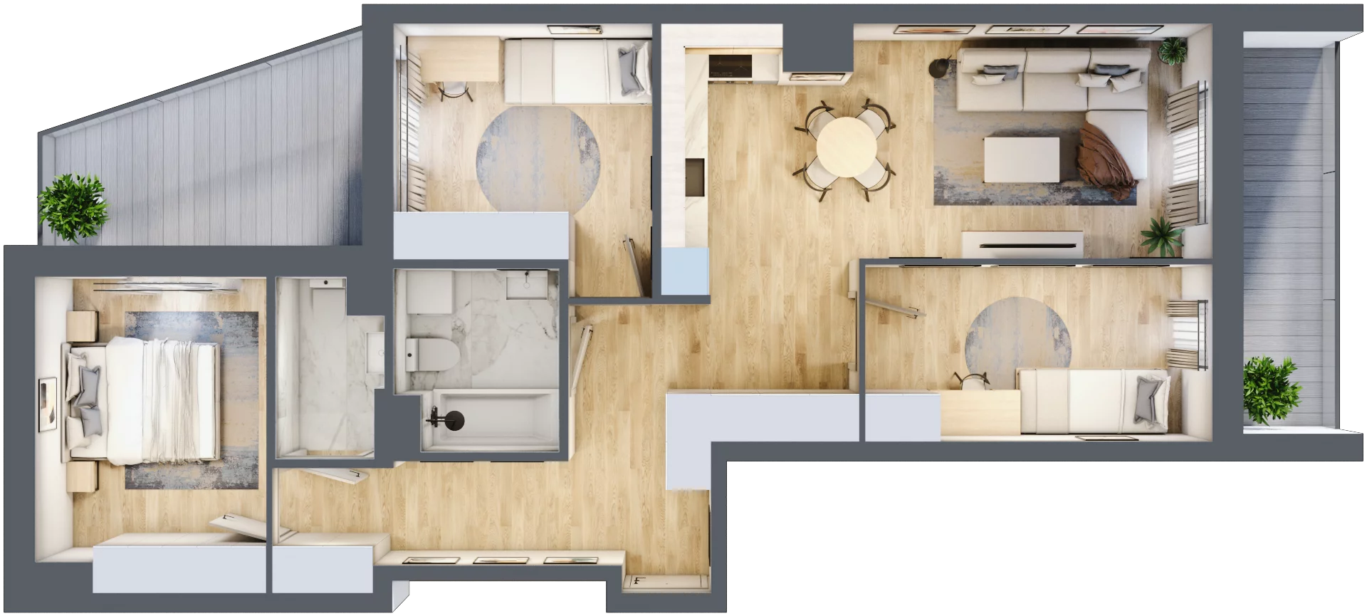 4 pokoje, mieszkanie 74,61 m², piętro 7, oferta nr 113, Apartamenty Horizon II etap, Radom, Akademickie, ul. Kazimierza Pułaskiego / Akademicka