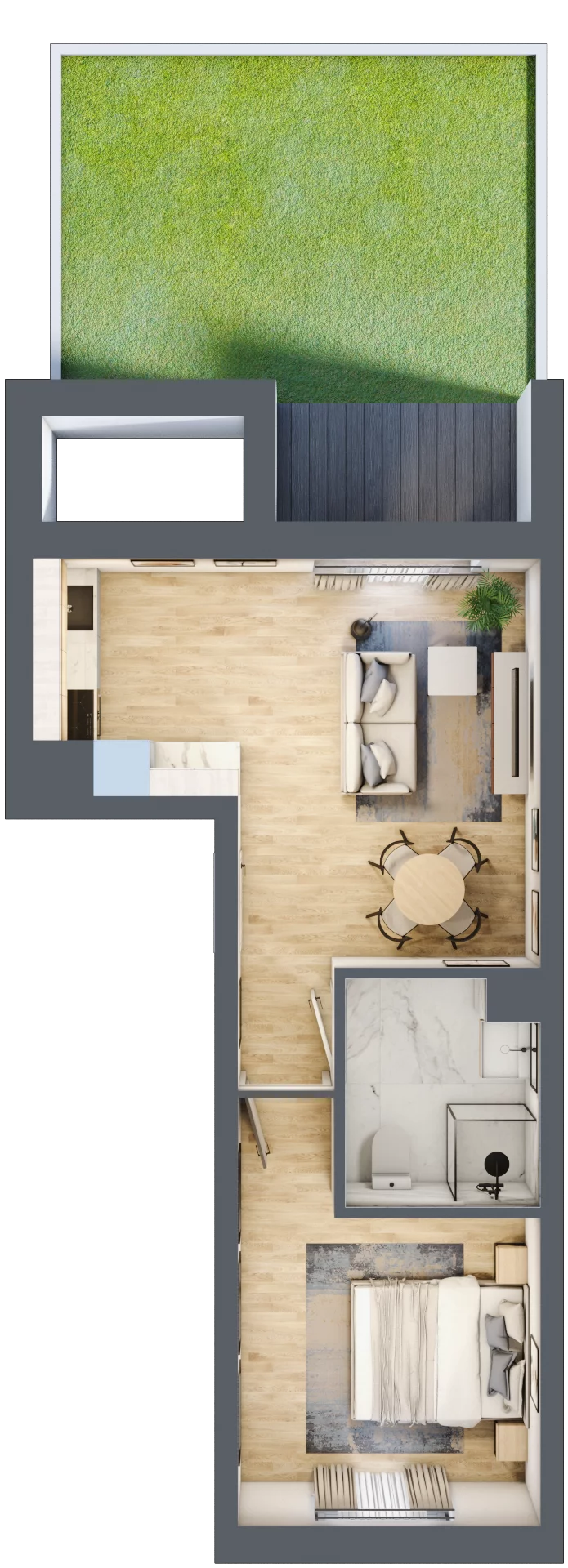 2 pokoje, mieszkanie 37,35 m², parter, oferta nr 1, Apartamenty Horizon II etap, Radom, Akademickie, ul. Kazimierza Pułaskiego / Akademicka