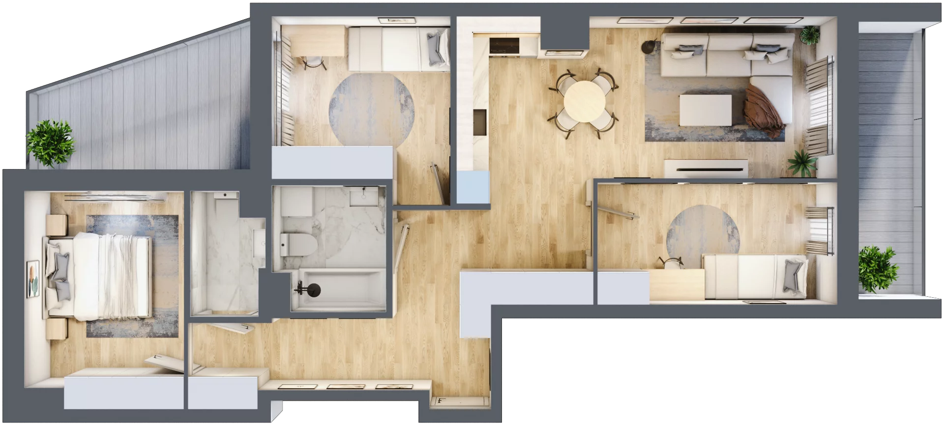 4 pokoje, mieszkanie 74,61 m², piętro 6, oferta nr 103, Apartamenty Horizon II etap, Radom, Akademickie, ul. Kazimierza Pułaskiego / Akademicka