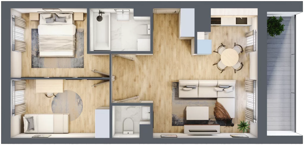 3 pokoje, mieszkanie 52,70 m², piętro 8, oferta nr 29, Apartamenty Horizon II etap, Radom, Akademickie, ul. Kazimierza Pułaskiego / Akademicka