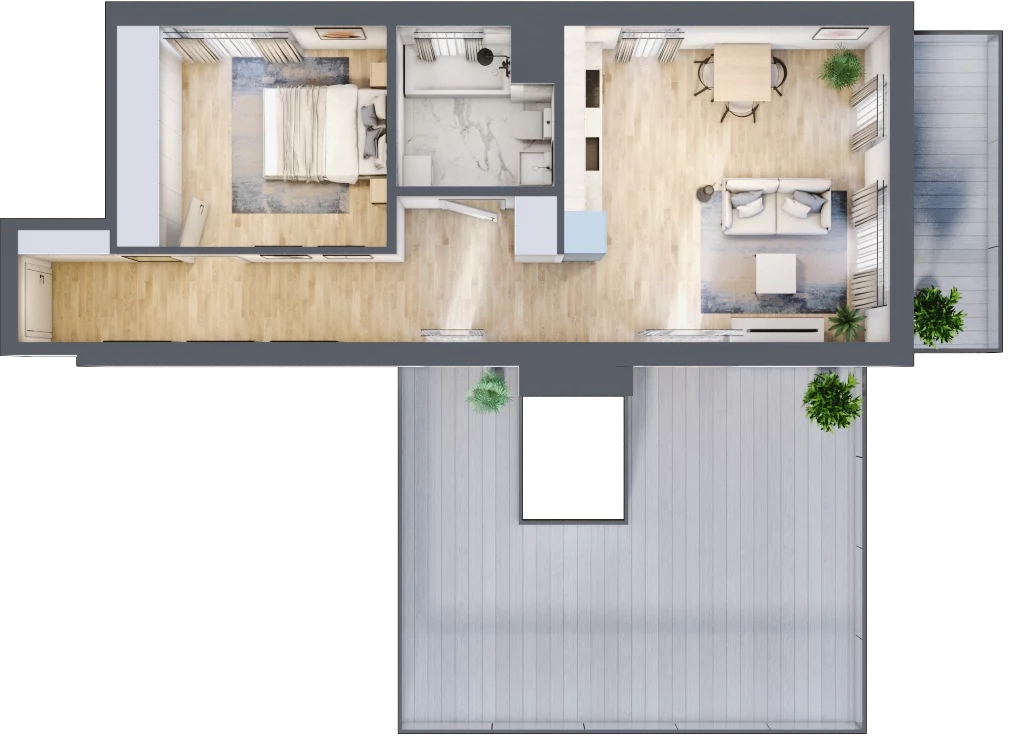 2 pokoje, mieszkanie 50,00 m², piętro 3, oferta nr M18, Apartamenty Świt, Warszawa, Bielany, Chomiczówka, ul. Renesansowa
