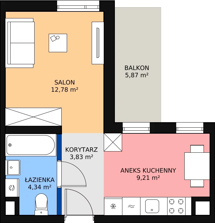 Zalety mieszkania 30.16 m², M19