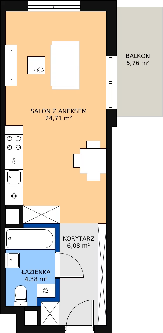 Zalety mieszkania 35.17 m², M20