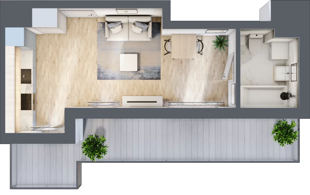 1 pokój, mieszkanie 27,33 m², piętro 4, oferta nr M23, Apartamenty Świt, Warszawa, Bielany, Chomiczówka, ul. Renesansowa
