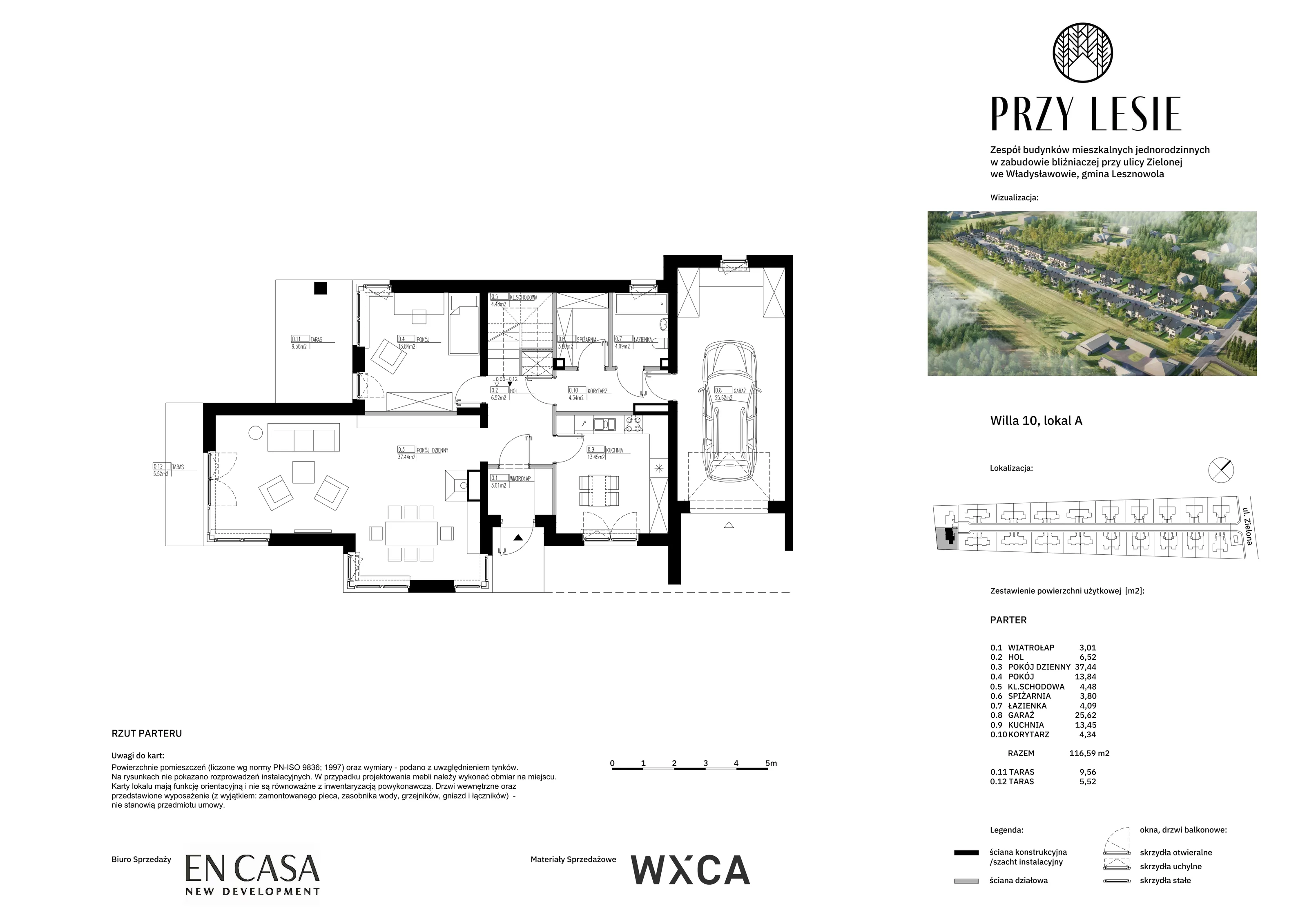 Dom i rezydencja 222,60 m², oferta nr 10A, Przy Lesie, Władysławów, ul. Zielona (w pobliżu Lesznowoli i Magdalenki)