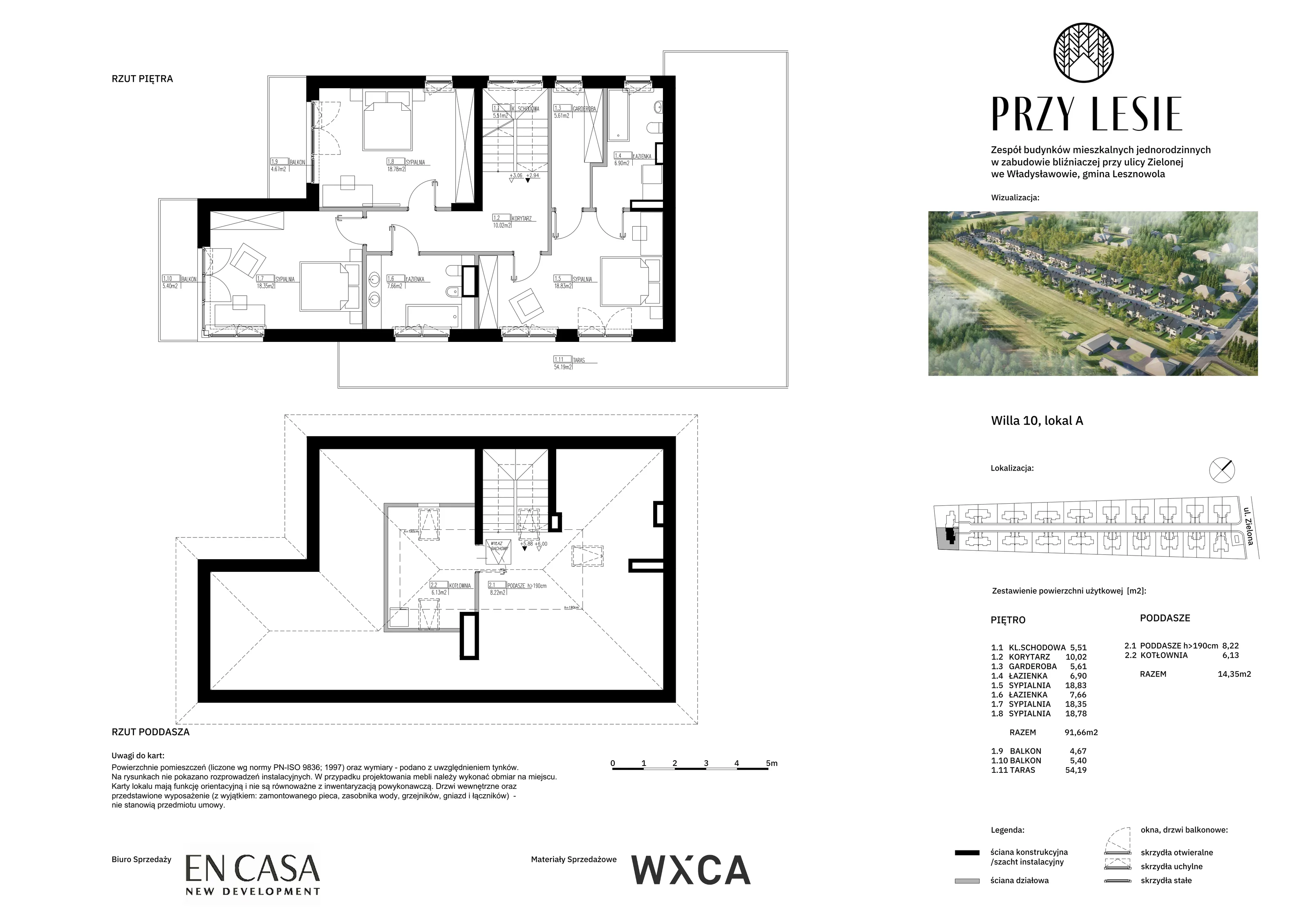 Dom i rezydencja 222,60 m², oferta nr 10A, Przy Lesie, Władysławów, ul. Zielona (w pobliżu Lesznowoli i Magdalenki)