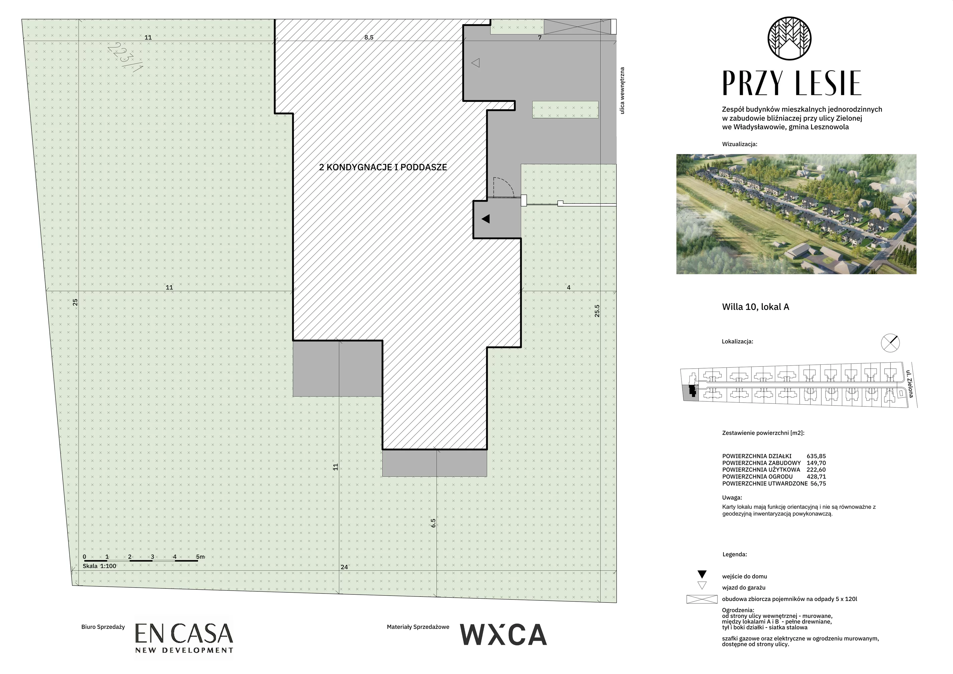 Dom i rezydencja 222,60 m², oferta nr 10A, Przy Lesie, Władysławów, ul. Zielona (w pobliżu Lesznowoli i Magdalenki)