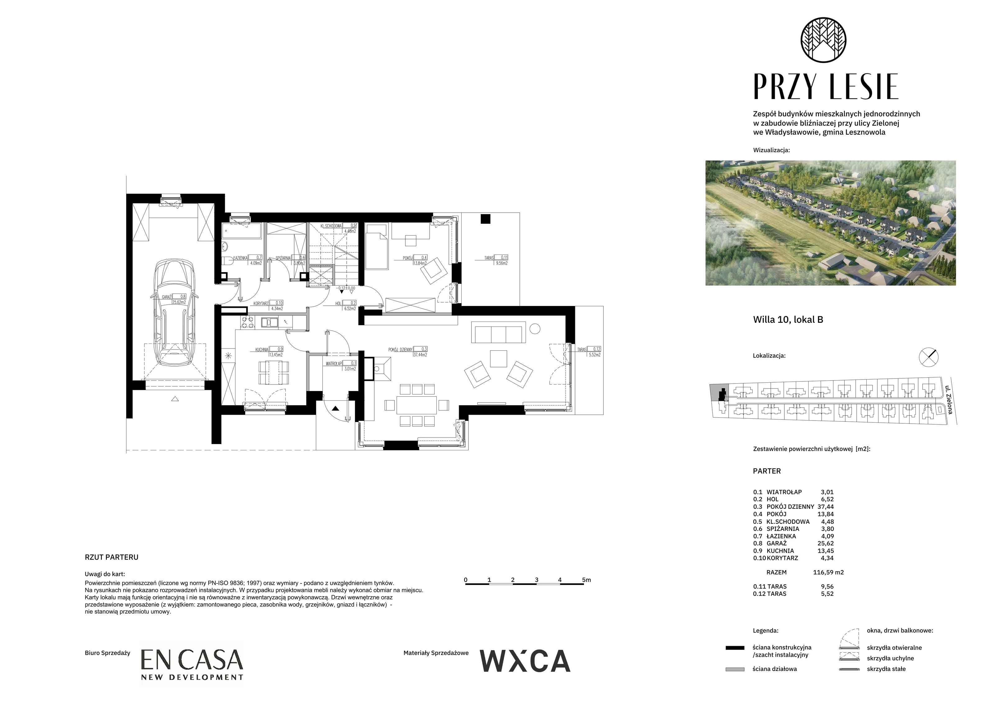 Dom i rezydencja 222,77 m², oferta nr 10B, Przy Lesie, Władysławów, ul. Zielona (w pobliżu Lesznowoli i Magdalenki)