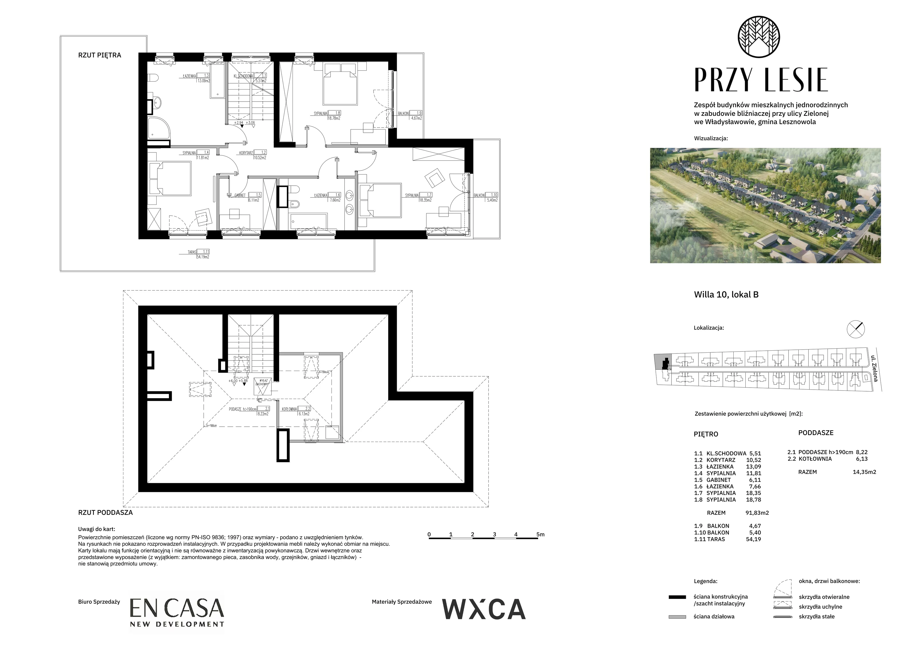 Dom i rezydencja 222,77 m², oferta nr 10B, Przy Lesie, Władysławów, ul. Zielona (w pobliżu Lesznowoli i Magdalenki)