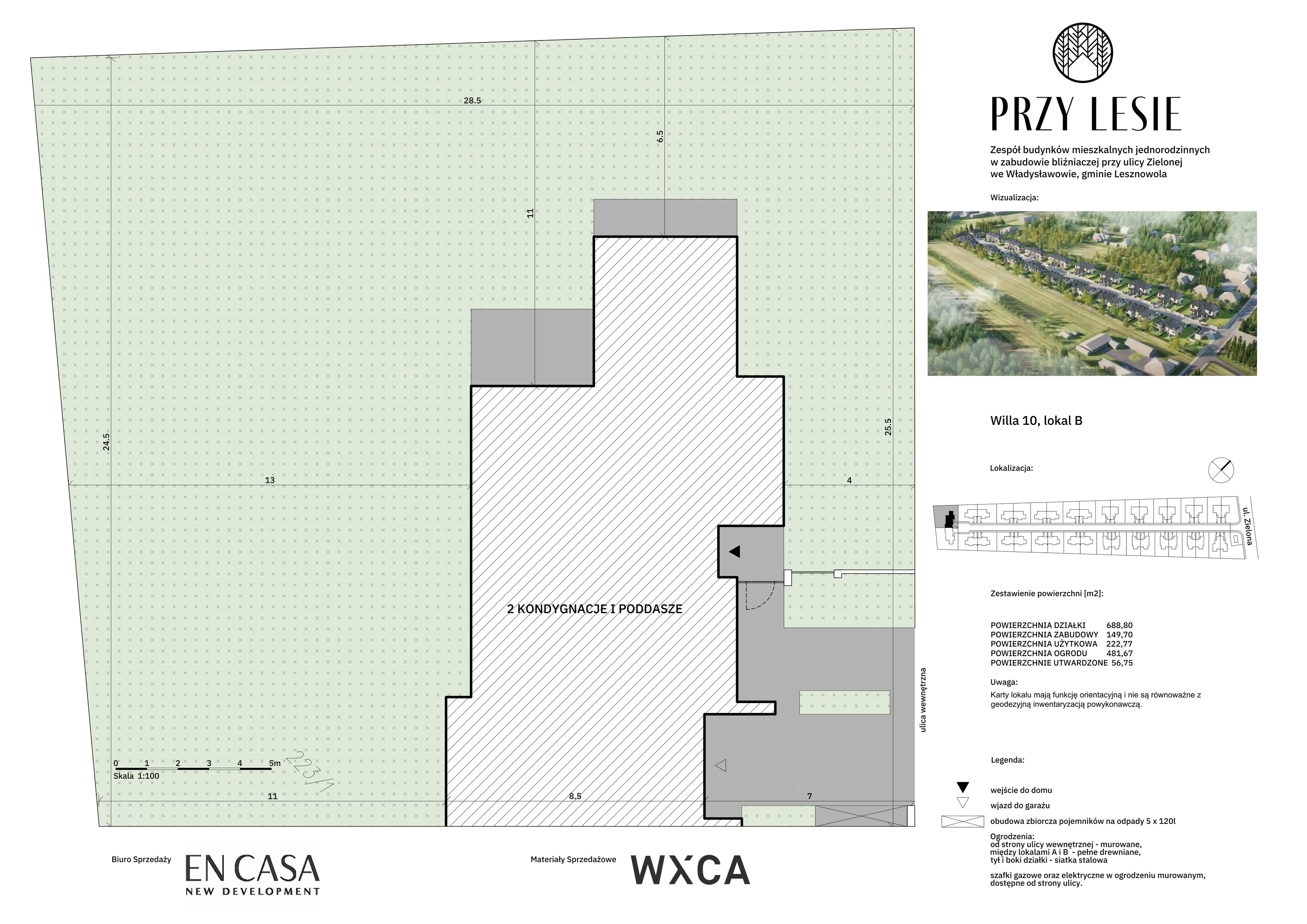 Dom i rezydencja 222,77 m², oferta nr 10B, Przy Lesie, Władysławów, ul. Zielona (w pobliżu Lesznowoli i Magdalenki)