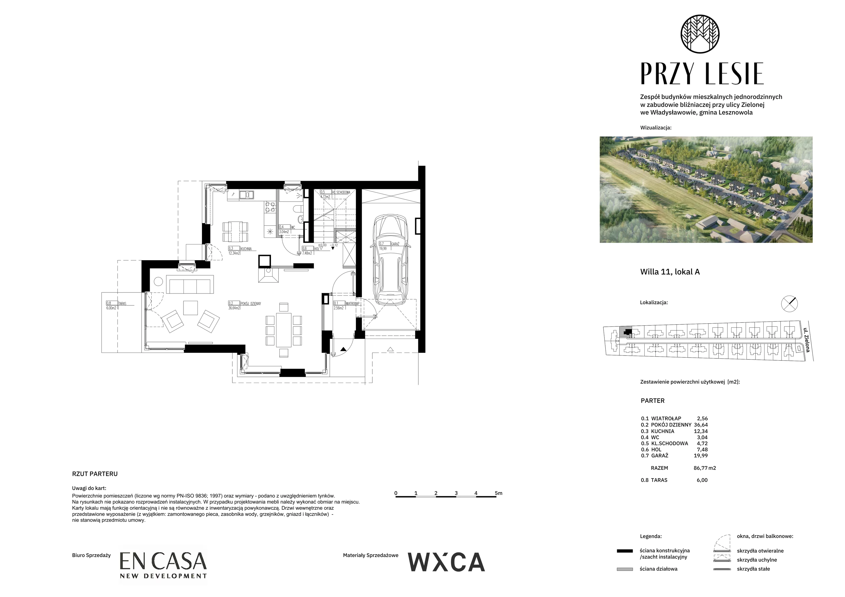 Dom i rezydencja 185,18 m², oferta nr 11A, Przy Lesie, Władysławów, ul. Zielona (w pobliżu Lesznowoli i Magdalenki)