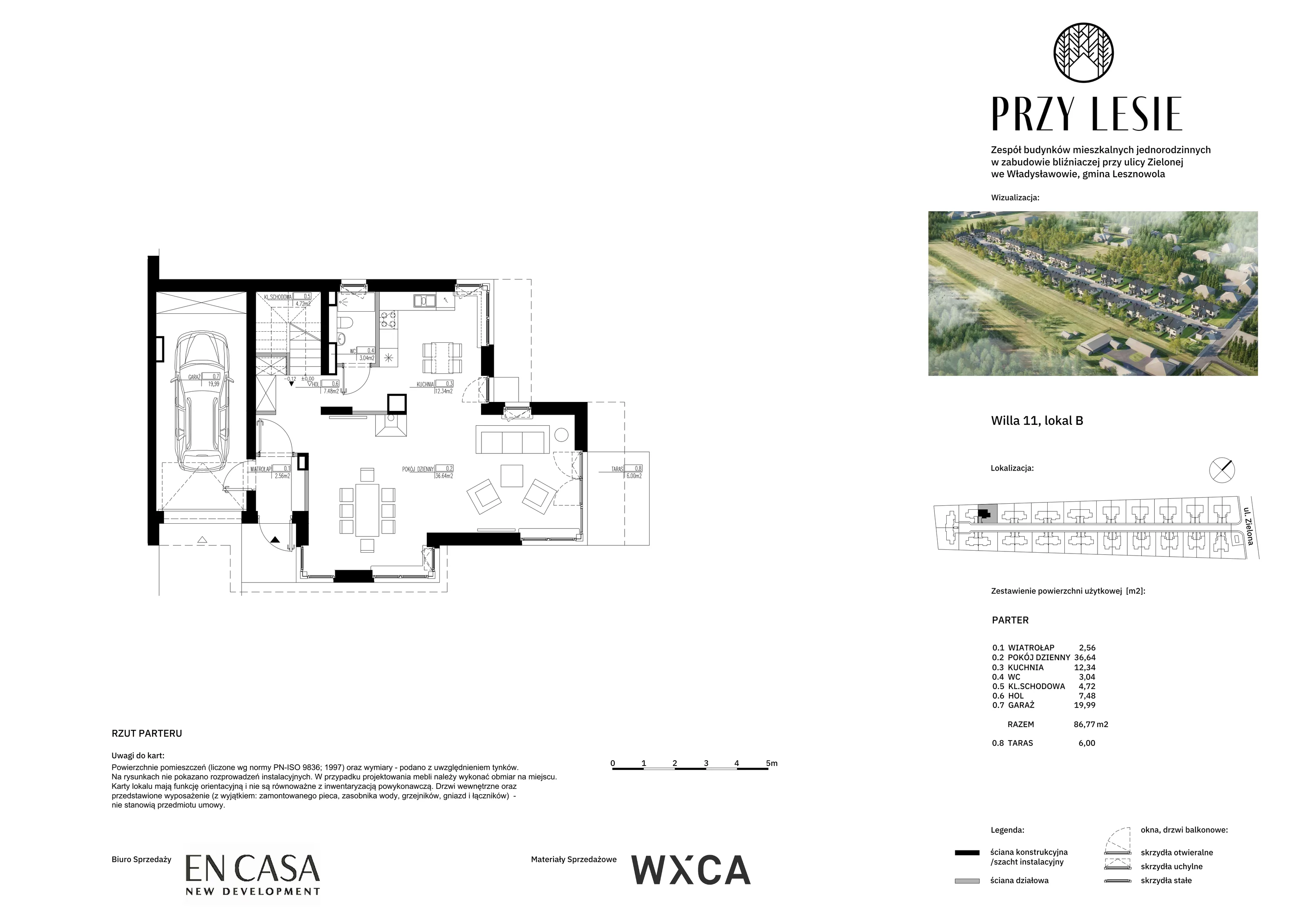 Dom i rezydencja 185,18 m², oferta nr 11B, Przy Lesie, Władysławów, ul. Zielona (w pobliżu Lesznowoli i Magdalenki)