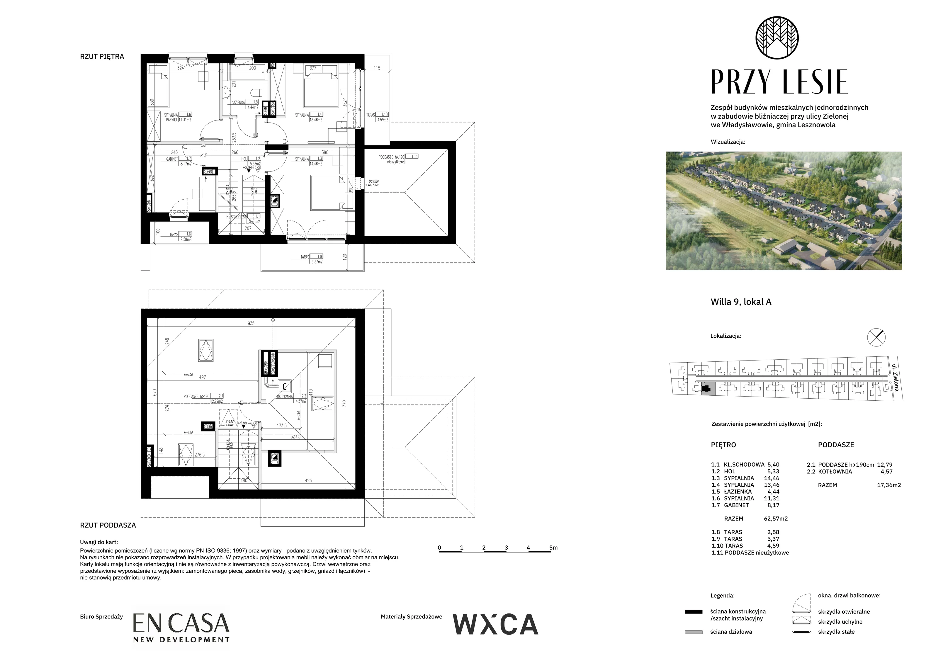 Dom i rezydencja 165,07 m², oferta nr 9A, Przy Lesie, Władysławów, ul. Zielona (w pobliżu Lesznowoli i Magdalenki)