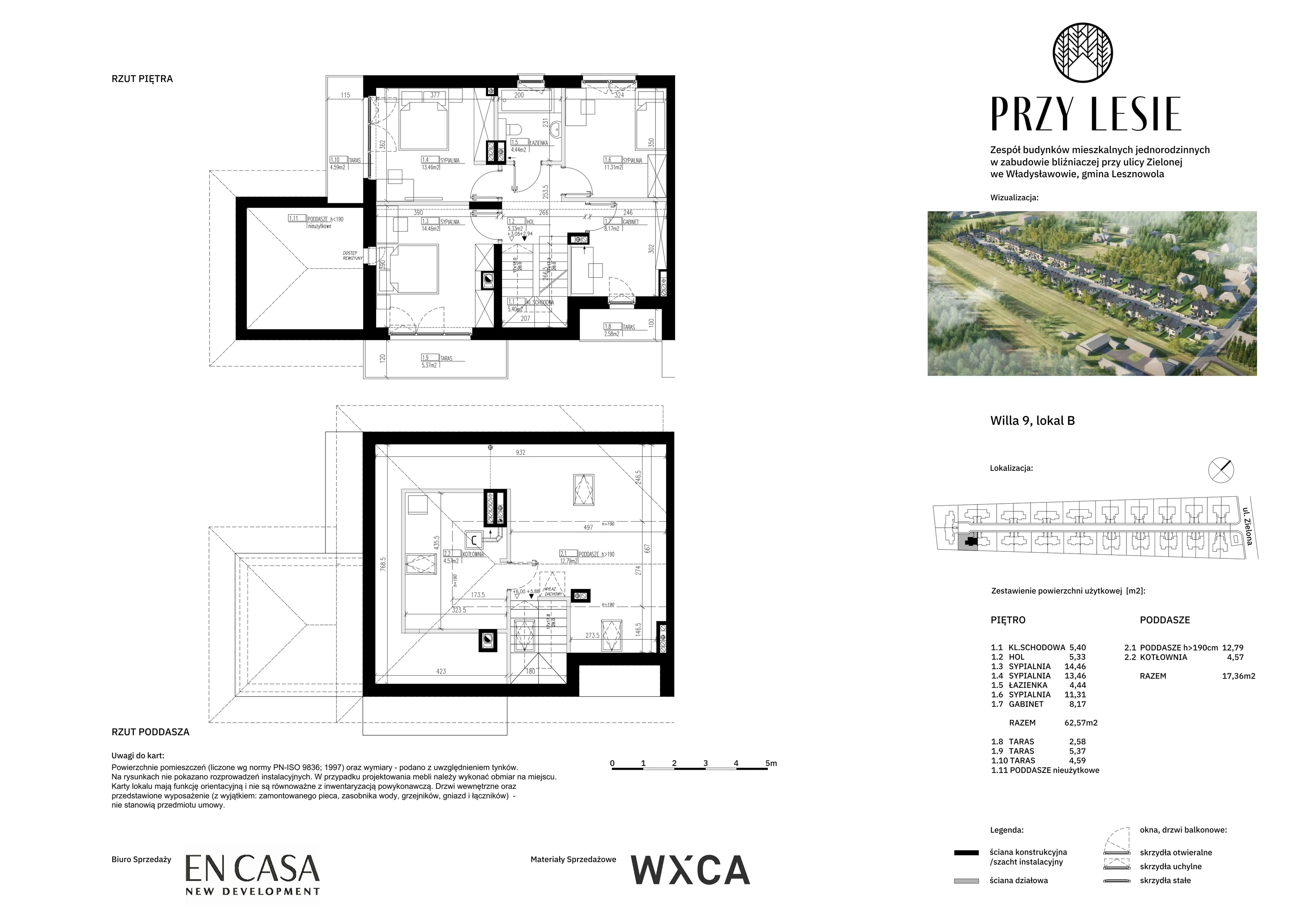 Dom i rezydencja 165,07 m², oferta nr 9B, Przy Lesie, Władysławów, ul. Zielona (w pobliżu Lesznowoli i Magdalenki)