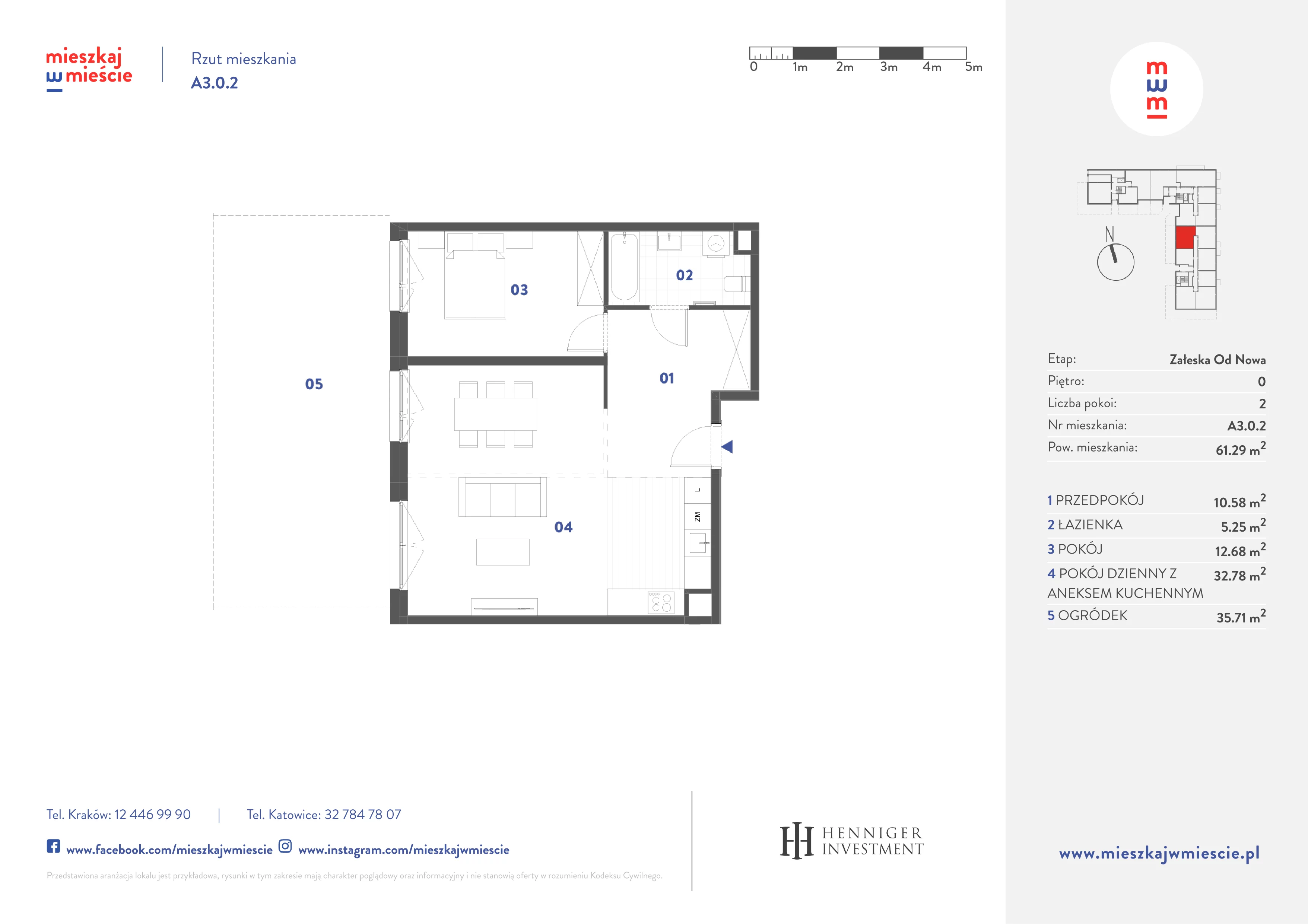 2 pokoje, mieszkanie 61,29 m², parter, oferta nr A3.0.2, Mieszkaj w mieście Załęska od Nowa, Katowice, Załęska Hałda-Brynów, Załęska Hałda, ul. Załęska Hałda
