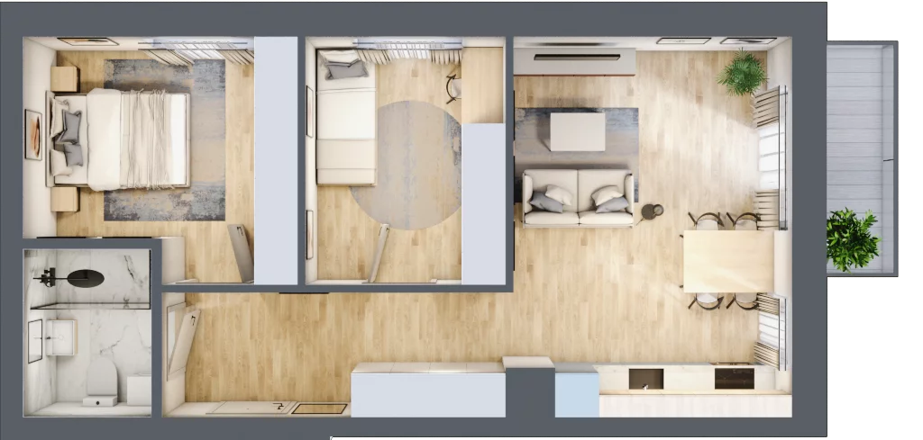 3 pokoje, mieszkanie 52,38 m², piętro 3, oferta nr 18, Esperanto Park, Olsztyn, Podleśna, ul. Zamenhofa