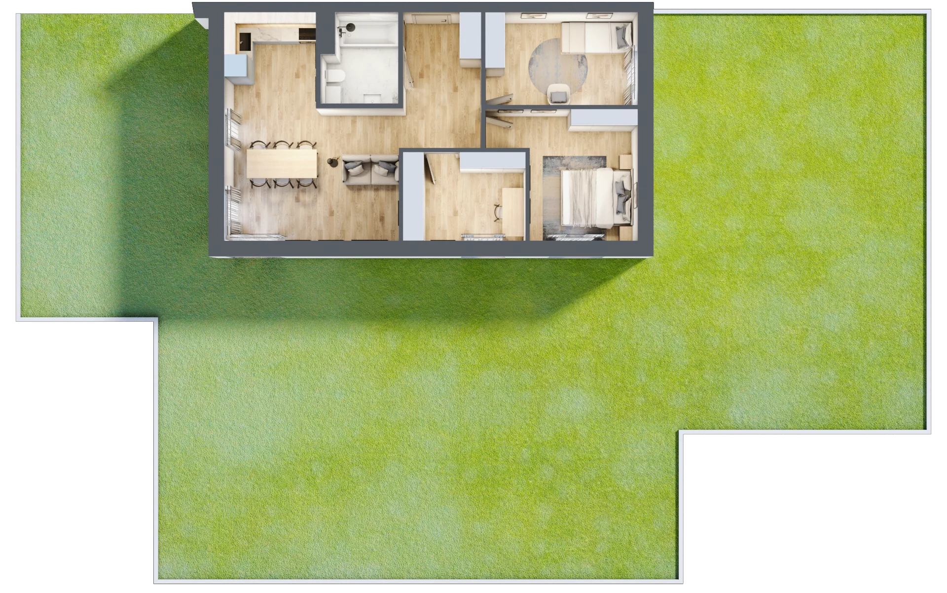 4 pokoje, mieszkanie 66,42 m², parter, oferta nr M IV.0.3, Glogera Bricks, Kraków, Prądnik Biały, ul. Zygmunta Glogera