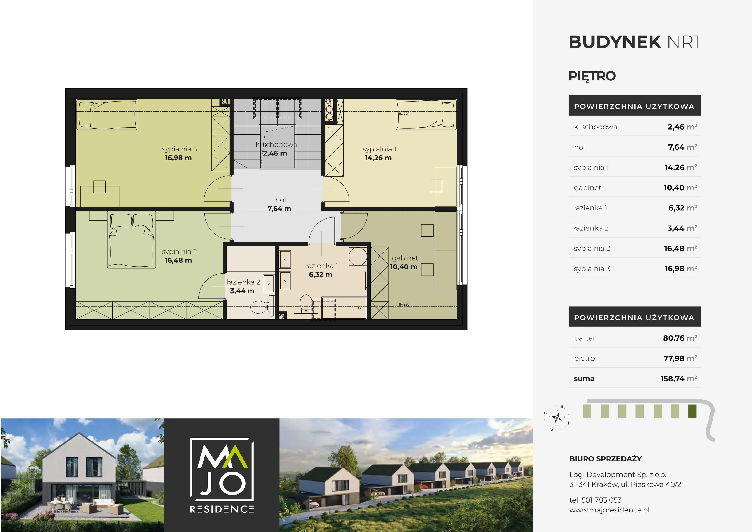 Dom 158,74 m², oferta nr 1, Majo Residence, Kraków, Olszanica, ul. Jadwigi Majówny 84