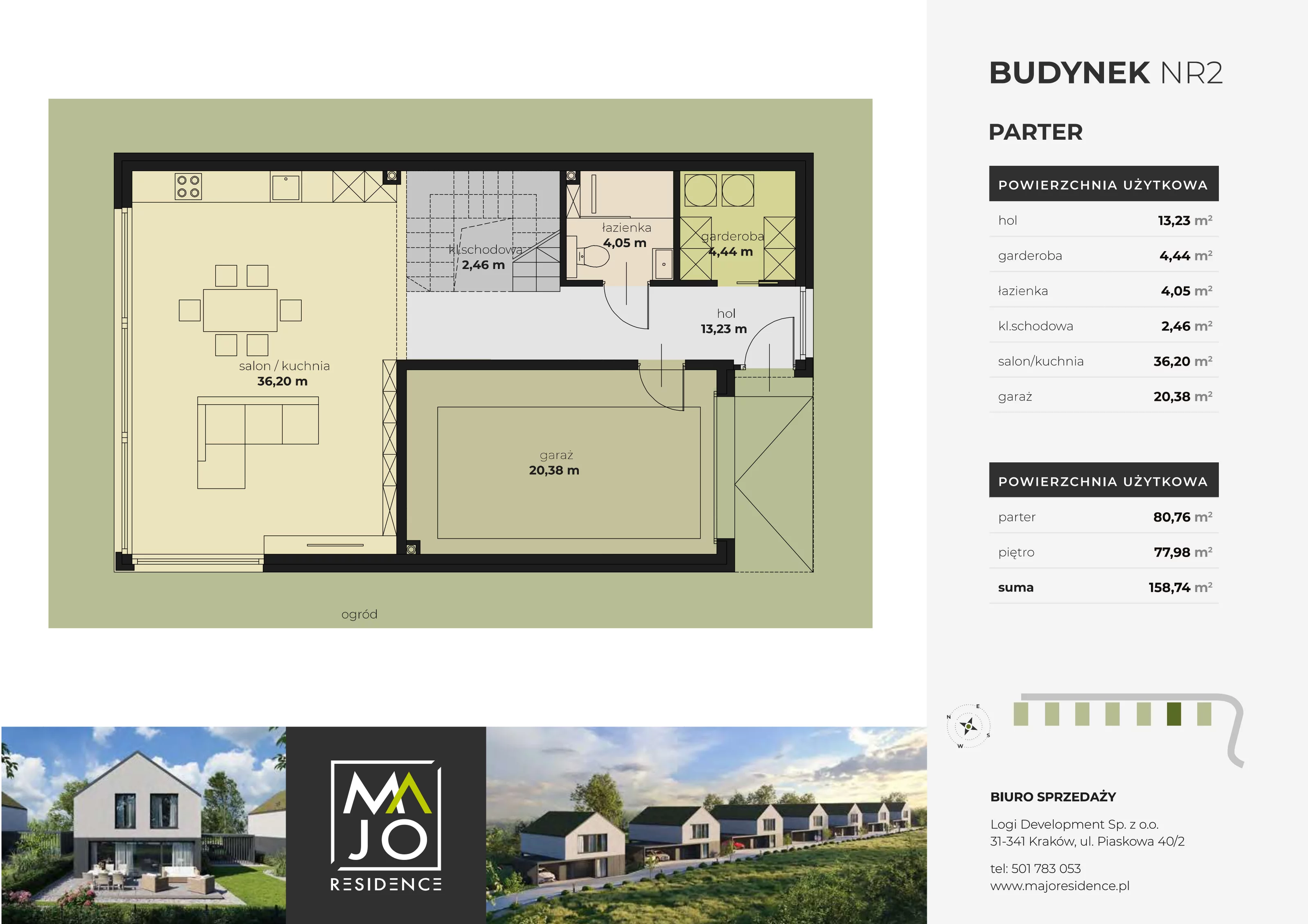 Dom 158,74 m², oferta nr 2, Majo Residence, Kraków, Olszanica, ul. Jadwigi Majówny 84