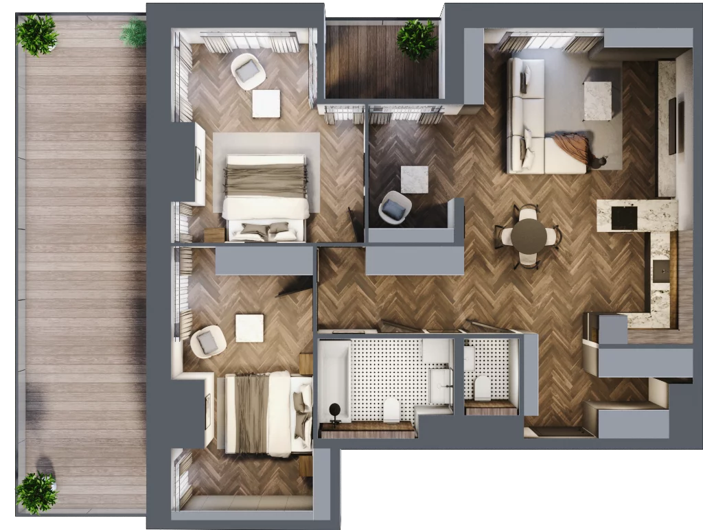 3 pokoje, apartament 88,61 m², piętro 7, oferta nr 55, Kopalniana 1, Katowice, Bogucice, ul. Kopalniana 1