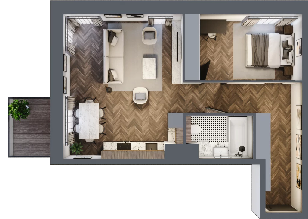 2 pokoje, apartament 56,94 m², piętro 3, oferta nr 24, Kopalniana 1, Katowice, Bogucice, ul. Kopalniana 1