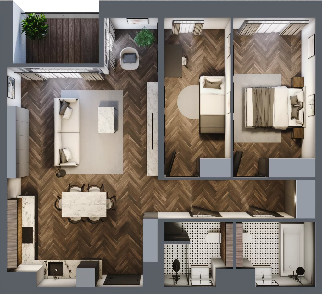 3 pokoje, apartament 74,60 m², piętro 4, oferta nr 37, Kopalniana 1, Katowice, Bogucice, ul. Kopalniana 1