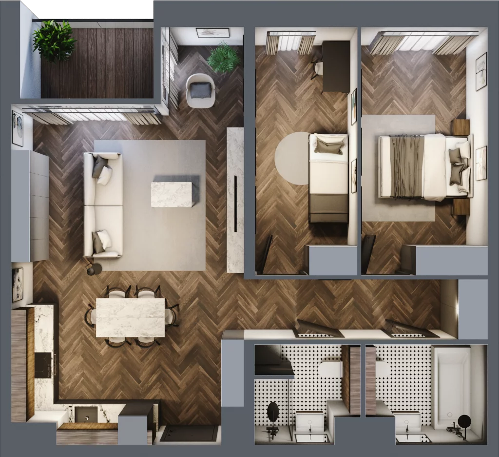 3 pokoje, apartament 74,11 m², piętro 1, oferta nr 10, Kopalniana 1, Katowice, Bogucice, ul. Kopalniana 1