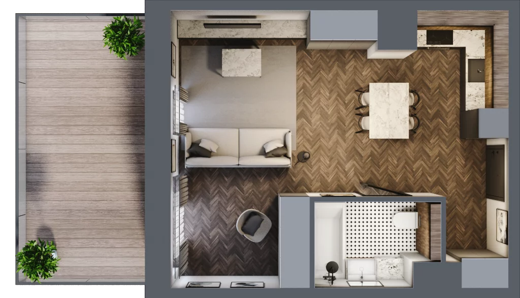 1 pokój, apartament 36,42 m², piętro 5, oferta nr 42, Kopalniana 1, Katowice, Bogucice, ul. Kopalniana 1