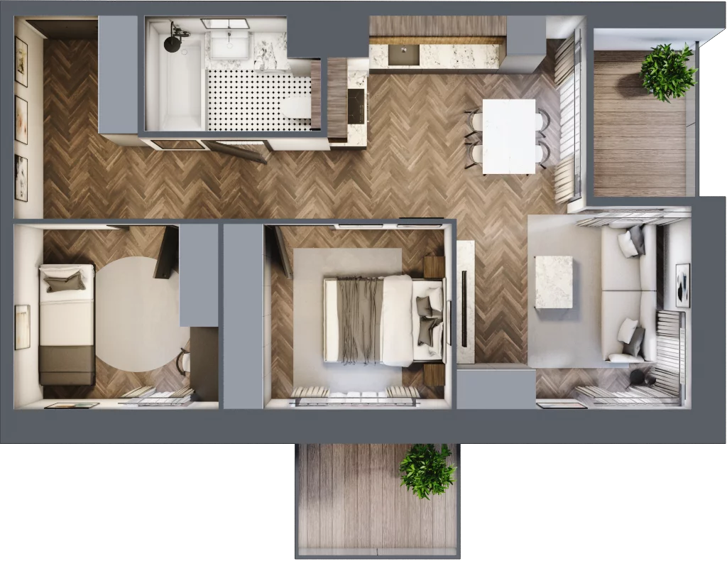 3 pokoje, apartament 54,39 m², piętro 6, oferta nr 52, Kopalniana 1, Katowice, Bogucice, ul. Kopalniana 1