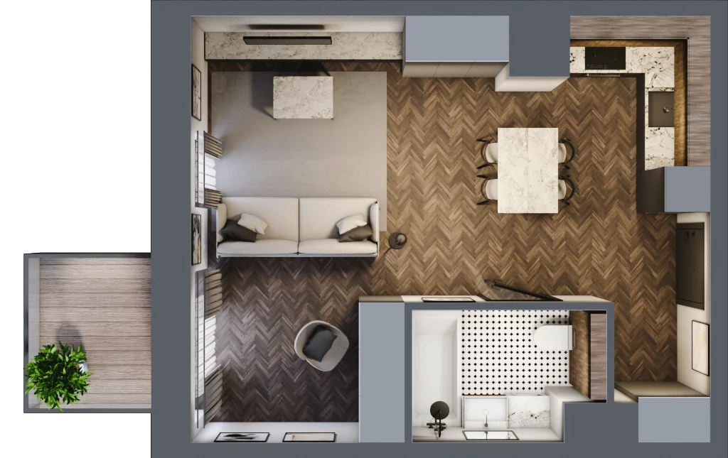1 pokój, apartament 36,42 m², piętro 6, oferta nr 49, Kopalniana 1, Katowice, Bogucice, ul. Kopalniana 1