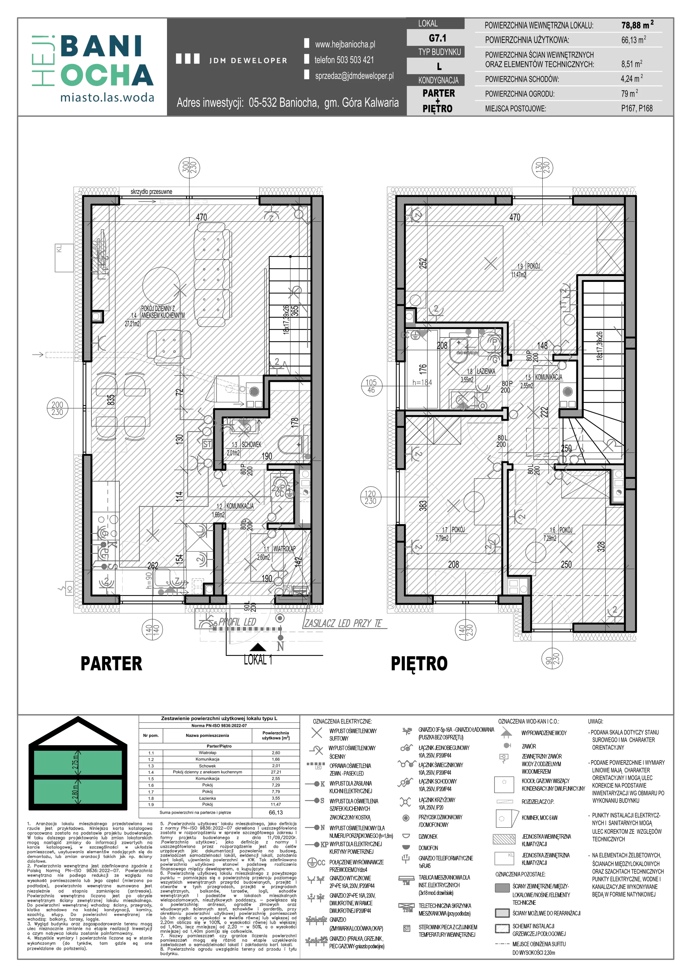 Dom 78,88 m², oferta nr G7-1, Hej! Baniocha Domy, Baniocha, wjazd od ul. Spokojnej