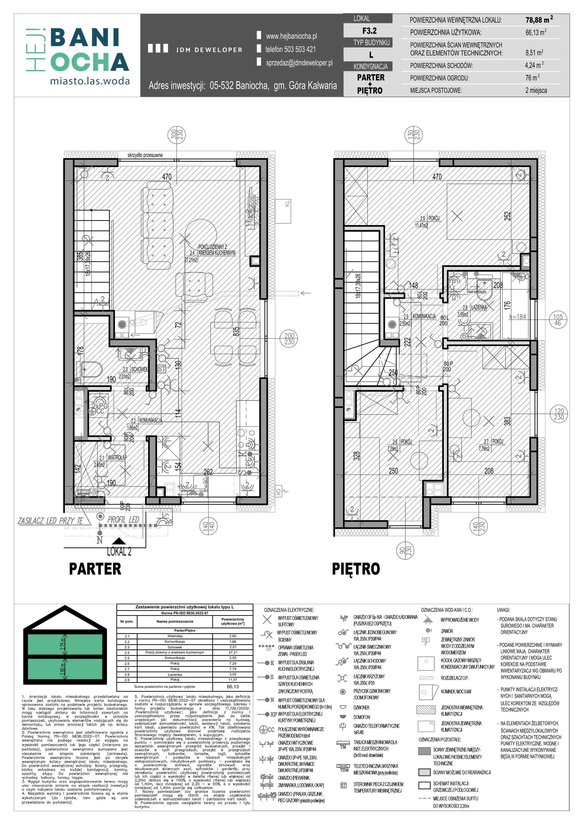 Dom 78,88 m², oferta nr F3-2, Hej! Baniocha Domy, Baniocha, wjazd od ul. Spokojnej