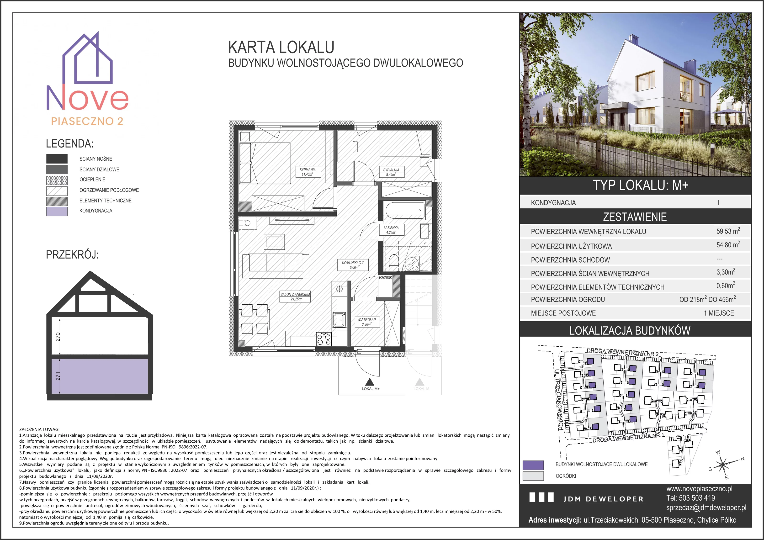 Mieszkanie 59,00 m², parter, oferta nr C1.1, Nove Piaseczno 2, Chylice-Pólko, ul. Trzeciakowskich