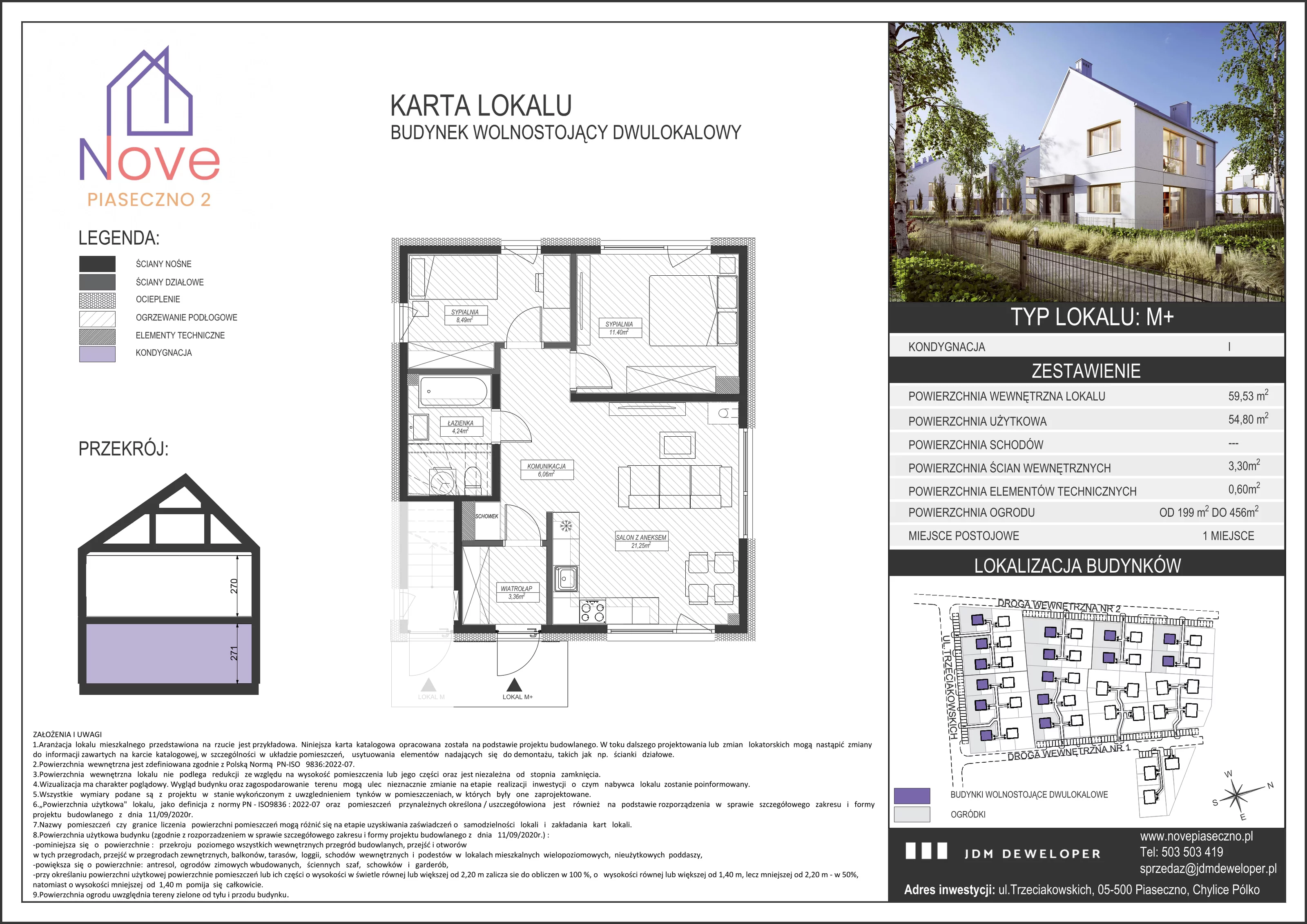 Mieszkanie 59,00 m², parter, oferta nr C3.1, Nove Piaseczno 2, Chylice-Pólko, ul. Trzeciakowskich