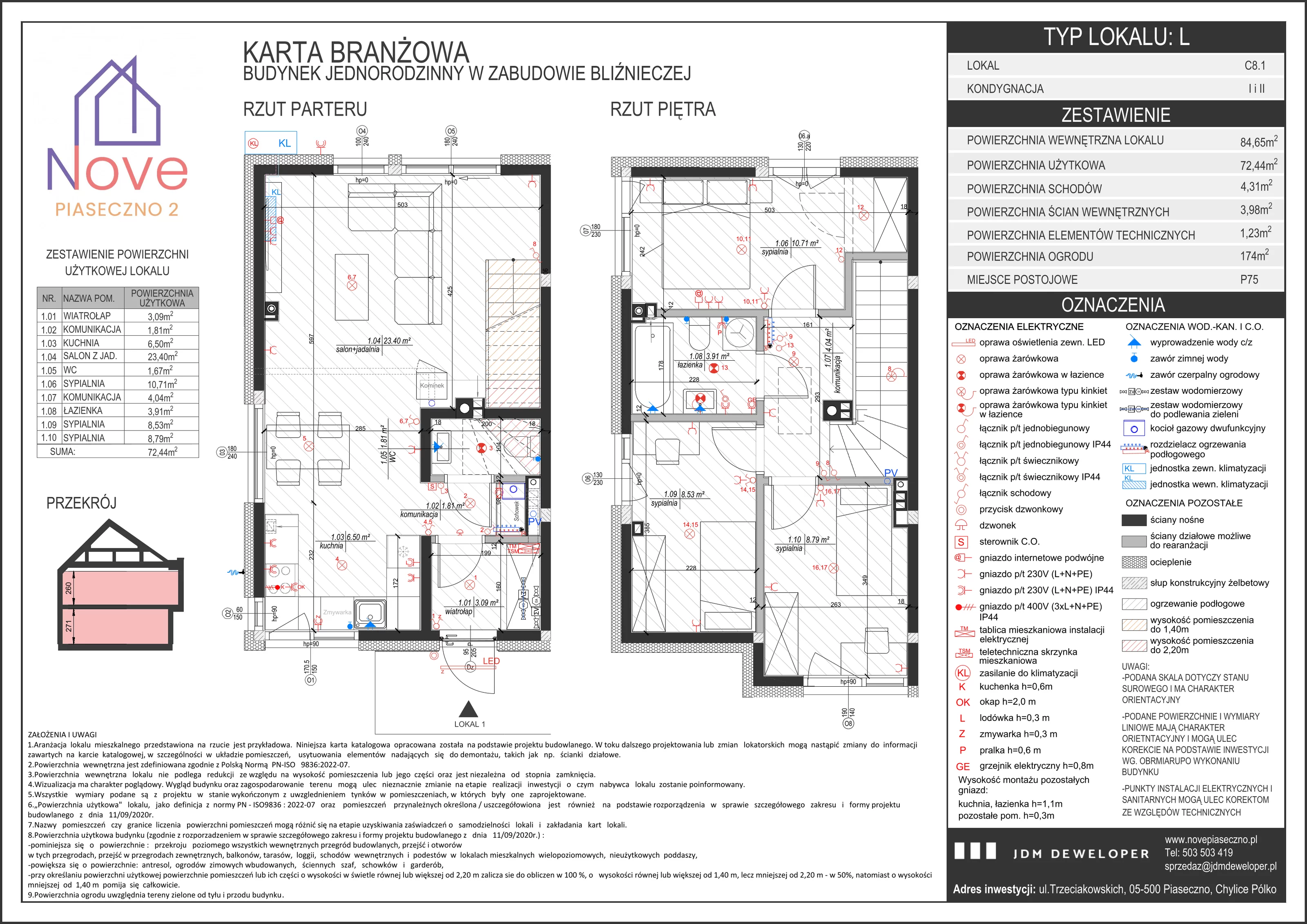 Dom 85,00 m², oferta nr C8.1, Domy Nove Piaseczno 2, Chylice-Pólko, ul. Trzeciakowskich