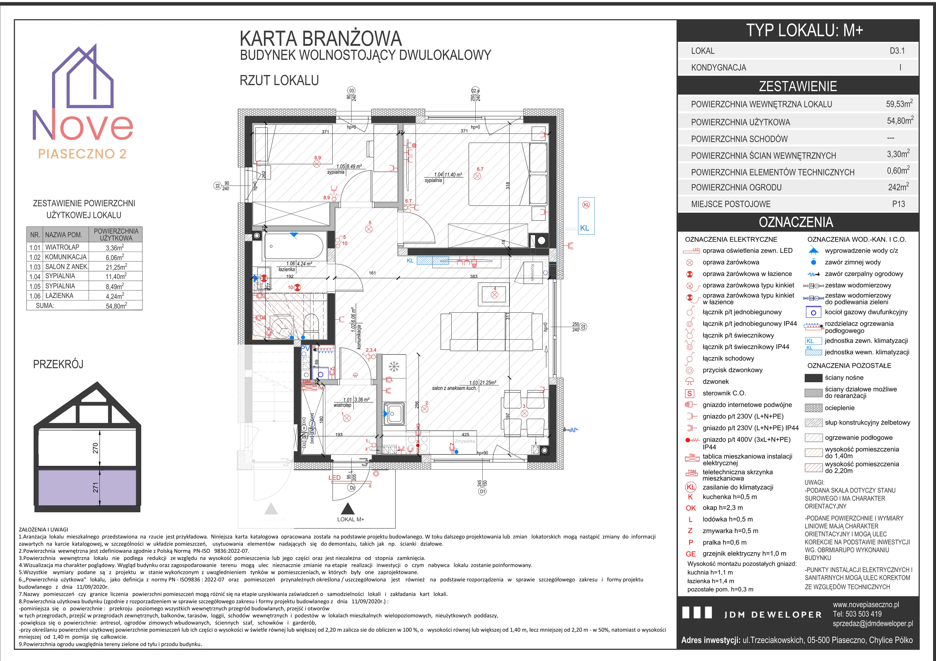 3 pokoje, mieszkanie 59,00 m², parter, oferta nr D3.1, Nove Piaseczno 2, Chylice-Pólko, ul. Trzeciakowskich